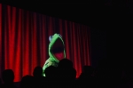 After a barrage of various Hollywood movie clips displaying scenes of characters exclaiming either "Ok!" "GO!", "Let's Go!" or the entirely accurate "OK Go!," The friendly face of Kermit the Frog comes full screen to introduce the band. Photo: Logan Sorenson / LMSorenson.net