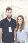 Brady Burrows and his wife enjoy the afternoon selling some of his awesome artwork. Photo: Chris Gariety
