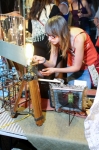 Glenda thinks that Steampunk Bijou’s birds are gorgeous. Photo: John Barkiple