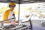 DJ Harry Cross spinning his stuff for the people in the VIP Patio. Photo: @LmSorenson