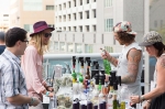 Bartenders, service an almost insurmountable line in the VIP Patio. Photo: @LmSorenson