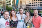 Taylor Bennion, Harry Cross Jr., Cody Derrick, Drew Moncrief, Brittnee McQuade, and Ryan Chatterton at the VIP Patio at the Craft Lake City DIY Festival. Photo: @LmSorenson