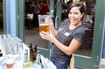 Erica West and a team of Squatters' bartenders kept guests’ glasses filled with a variety of beers (or wine) throughout the evening. “If you enjoy a good beer, Squatters has something for everyone,” she said. “Especially some super-full-bodied beers.” Photo: John Barkiple.
