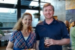 (L–R) US Bank’s Barb Gandy and Squatters' CFO Sean Boyle have worked together on several projects from beer-canning equipment to the new Sugarhouse Squatters restaurant set to open September 15. Photo: John Barkiple.