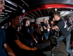 Cult Leader vocalist Anthony Lucero getting in the crowd's face as much as possible. Photo: Matthew Windsor
