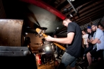 Cult Leader bassist Sam Richards played the show with a banged up foot, doing his best to put on a show even while wearing a giant cast/boot thing. What was up with injured band members at this show? Photo: Matthew Windsor