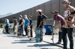 Skaters are lined up, eager to show skills. Photo: Martin S Rivero
