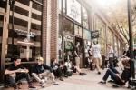 Gathered at the Shred Shed waiting for the winners to be announced. Photo: Martin S Rivero
