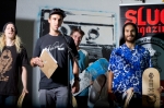 Nate Brown (tied for Second), Steve Goemaat, Mike Zanelli (Third Place), as well as the winner of Best Trick: Jose Sweet. Photo: Matthew Windsor