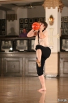 Emma Wilson performs the evening’s last dance, Bells and Whistles. She is the loveDANCEmore intern, and she plans to complete her dance BFA in 2015. Photo by John Barkiple.