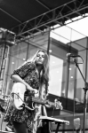 McKenna Petty on bass for The Blue Aces. Photo: Gilbert Cisneros
