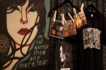 Artwork, albums and a whole lotta T-shirts available at Rachael Yamagata's merch table. Photo: LmSorenson.net