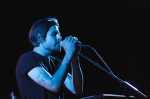 Ryan Karazija of Low Roar displaying his vocal skills as the group plays a sort of synth symphony. Photo: Logan Sorenson