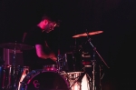 Logi Guðmundsson playing drums for Low Roar. Photo: Logan Sorenson