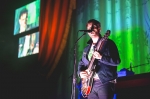With video feeds of more than 12 different sources on the screen surrounding the stage, imagery matching the songs and the musicians' likenesses are all around the audience. Photo: Logan Sorenson