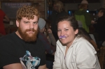 Don sporting a fine contender of a beard and Meg donning a purple supportive mustache. Photo: Lmsorenson.net