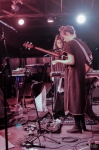 (L-R): The eponymous Deradoorian sisters, Angel and Arlene, prepare to play at Urban Lounge on January 12, 2015. Photo: John Barkiple