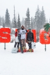 Men's Open Snow finalists (L–R): 2nd Place AJ Lawson, 1st Place Jaromie Nolan and 3rd Place Dillon Guenther. Photo: mikeybaratta.com
