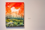 Tia Factor The Farm,2014 Oil paint, acrylic ink, and spray paint on wood panel 32" x 40" Photo: Talyn Sherer
