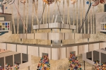 A closer look at the symetrical patterns that exists in Ricky Allman's Annunciate/Repudiate painting. Photo: Talyn Sherer