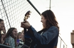 BØRNS (Garrett Borns) takes his time singing into the lenses of his fan's devices that are fixed on him.  Photo: Logan Sorenson @LMSorenson