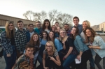 The biggest group is definitely up last, posing with their favorite artist BØRNS (Garrett Borns).  Photo: Logan Sorenson @LMSorenson