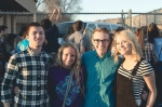 Others in the huge line waiting to get into The Complex to see Misterwives. (L–R) Ben Thompson, Suzie Cox, Michael Hopper and Taylor Thomas. Photo: Logan Sorenson @LMSorenson