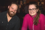 Stars fans Jason Palmer and Bethany Davis snag a table before the lounge gets full. Photo: @LMSorenson