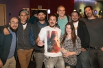 Friends Jake Madri, Arturo Sanchez, Caveman, Dirt Howa, Brad Bunnell, Sid Gold, Samantha Davis and Nick Kiahtipes. Watching some of the NCAA game before the opening musician takes the stage. Photo: @Lmsorenson