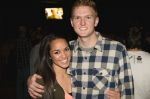 Malia Loo and Alex Wilson are front and center in the crowd, awaiting the Punch Brothers. Photo: @Lmsorenson