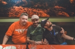 (L–R): Cody Dangel from KRCL, Matt Lovejoy of Lovejoy Imaging and a man known only as Burgers thoroughly enjoyed the tastings served up on Monday night. Photo: Talyn Sherer