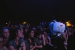 Security, spraying down audience members with cool water, occasionally getting some in their mouths. Photo: @Lmsorenson / Lmsorenson.net