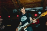 Albino Father bassist Andrew Shaw providing the bass for their unique brand of surf/garage rock. Photo: Tyson Call
