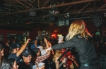 Andrew Milne of Breakers getting the crowd pumped up. Photo: Tyson Call