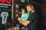Another happy customer of Death by Salt V on limited edition vinyl. Photo: Tyson Call