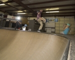 James Vogtman sweeps the deck clean. Photo:@_chriskiernan_