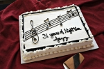 Dessert with a message commemorating the career of Steve Williams. Photo by Scott Frederick