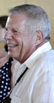 Terry Wood, longtime SLC news anchor, cheers for Williams. Photo by Scott Frederick