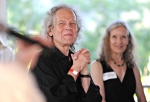 Steve and Vicki Williams listen to speaker John Green. Photo by Scott Frederick