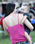 Two concert goers get so jazzed they can't sit still. Photo by Scott Frederick