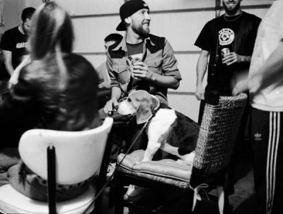 Benny (James Atkins dog) likes to party like a person too