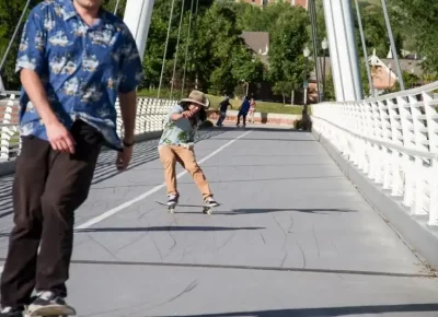 Jon Lok bustin' a mean frontside powerslide.