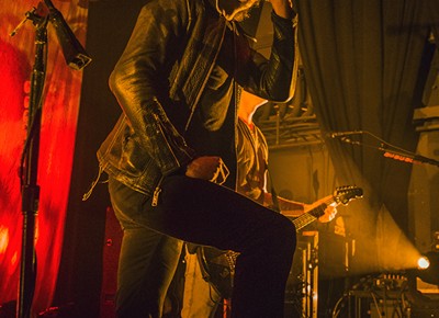 William DuVall of Alice in Chains was all over the stage Monday night getting the crowd fired up for each and every song. Photo: Talyn Sherer