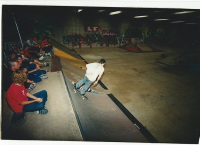 Cruising around at Connection Park, 2000.