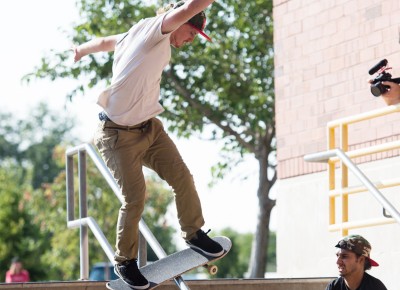 Clark Thomas, frontside lipslide. Photo: Niels Jensen