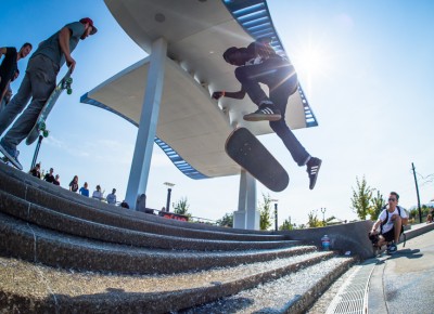 Deng Tear, backside 180 late flip. Photo: Niels Jensen