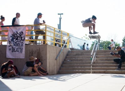 Jose Suitt, kickflip frontside boardslide. Photo: Niels Jensen