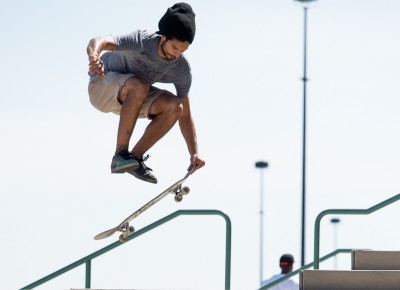 Jose Suitt, pop-shuvit tail grab. Photo: Niels Jensen