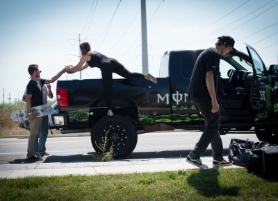 Thirsty skaters. Photo: Niels Jensen