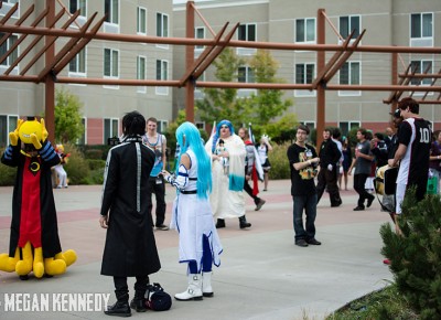 Fans enjoyed the courtyard for some space and air (when it wasn't raining). Copyright Megan Kennedy // abuseofreason.com